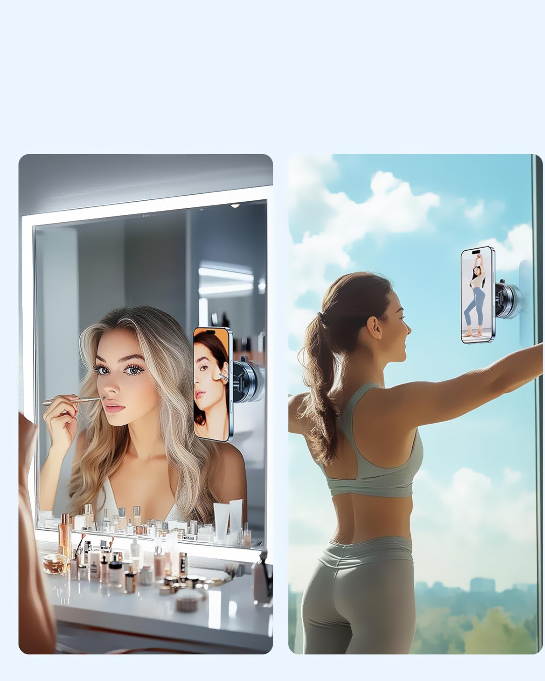 Soporte Celular magnético MagSafe para vehículos, oficina, videos - Extra fuerte con Ventosa, Giro 360° ajustable, iPhone y Android