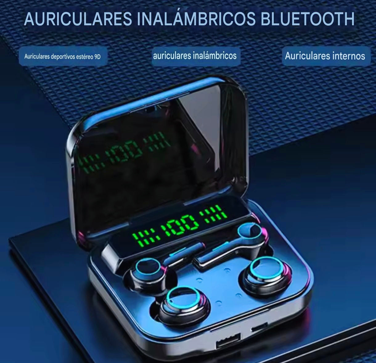 Auriculares Doble Par M21 Bluetooth + Power Bank, sonido HiFi y Cancelación de ruido ENC