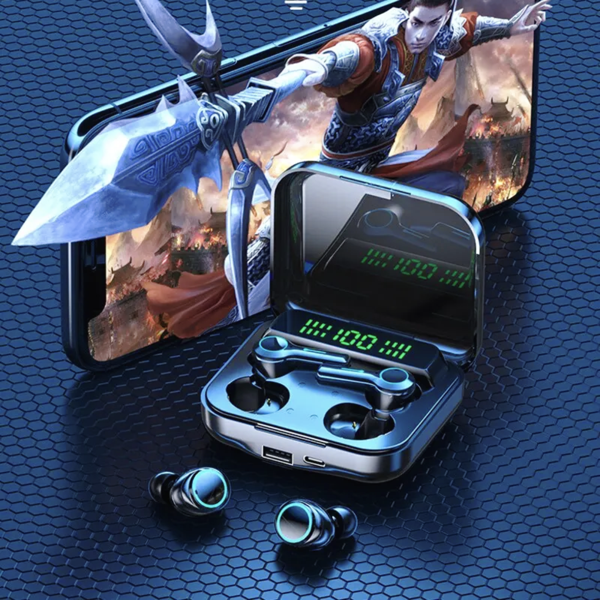 Auriculares Doble Par M21 Bluetooth + Power Bank, sonido HiFi y Cancelación de ruido ENC